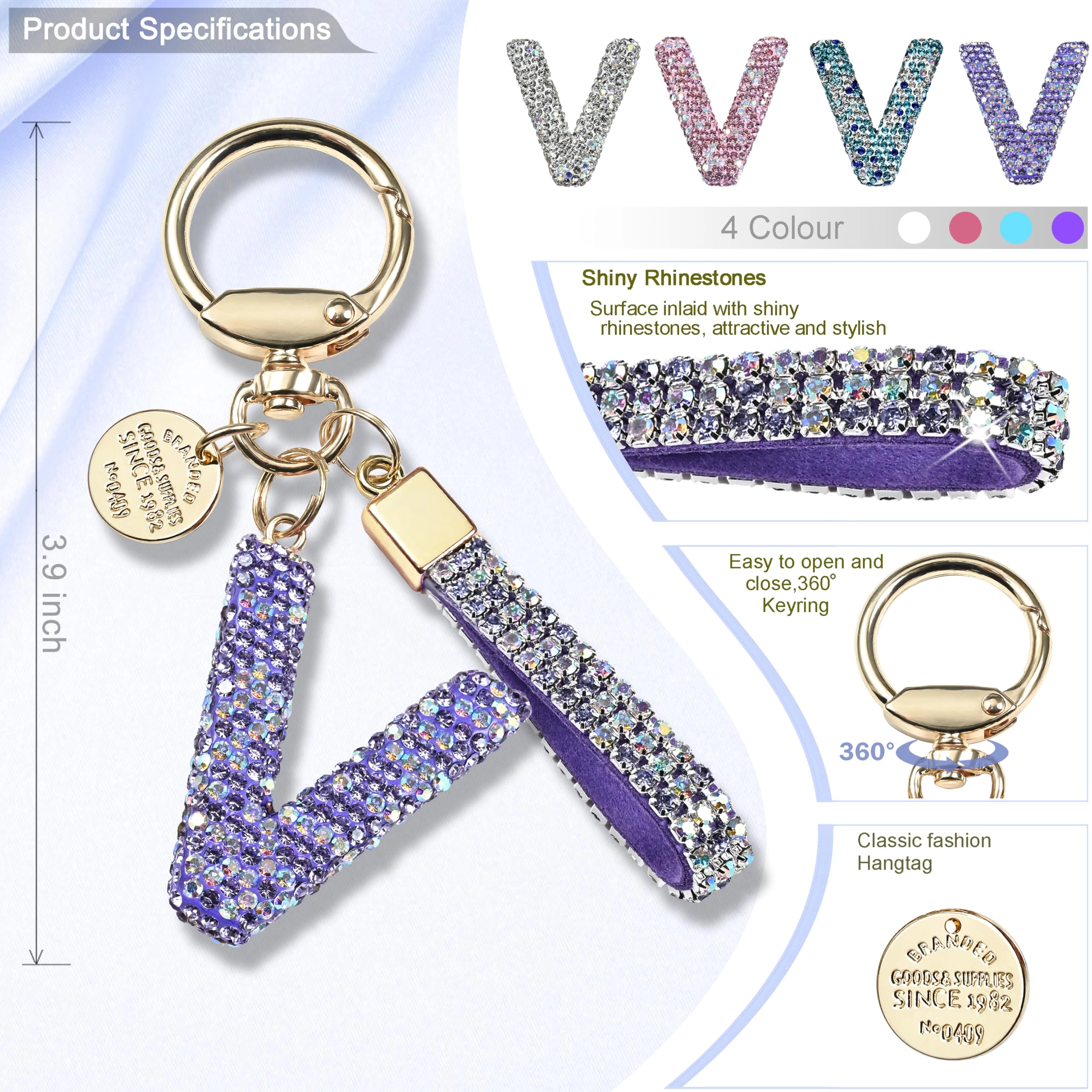 Initial Letter Keychain - Letter