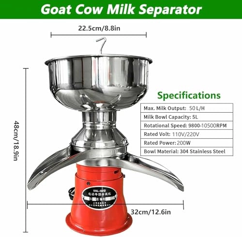 Centrifugal Milk Separator - 5L