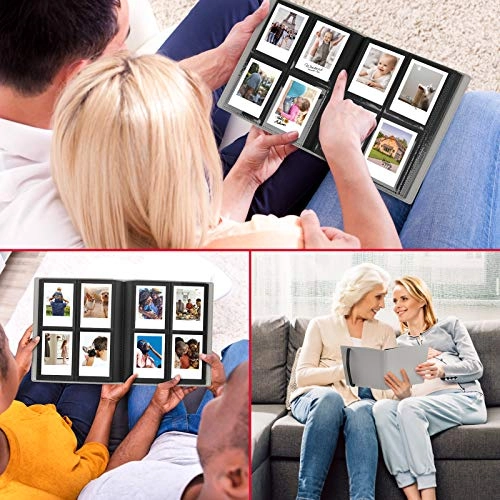 Mini Photo Album - Compatible with photos taken by Fujifilm Instax Mini 11 9 8+ 8 90 70 26 25 7s 50s Camera, Instax Share SP-2 / SP-1 Printer, Polaroid Snap / Snap Touch / PIC-300 Camera / ZIP Printer, Kodak Mini SHOT / Printomatic Camera / Mini / Mini 2 HD Printer, Prynt Pocket Printer, credit cards, name cards and so on.