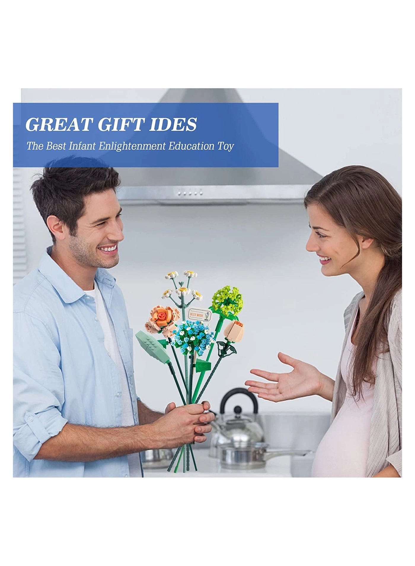 Mini Bricks Flower Bouquet - Chamomile 680 pcs