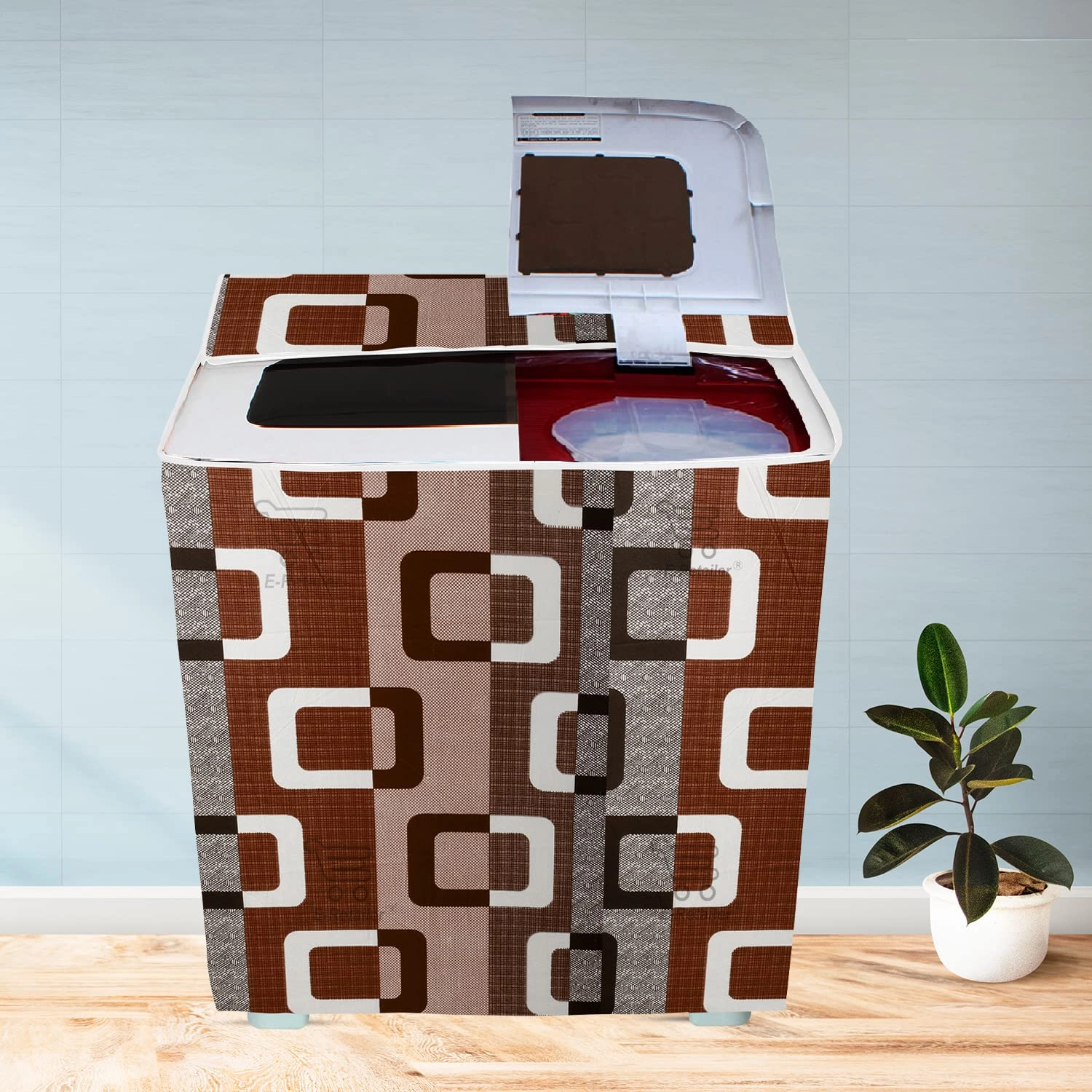 PVC Waterproof Front Load Washing Machine Cover - 5KG to 7.5KG Blue