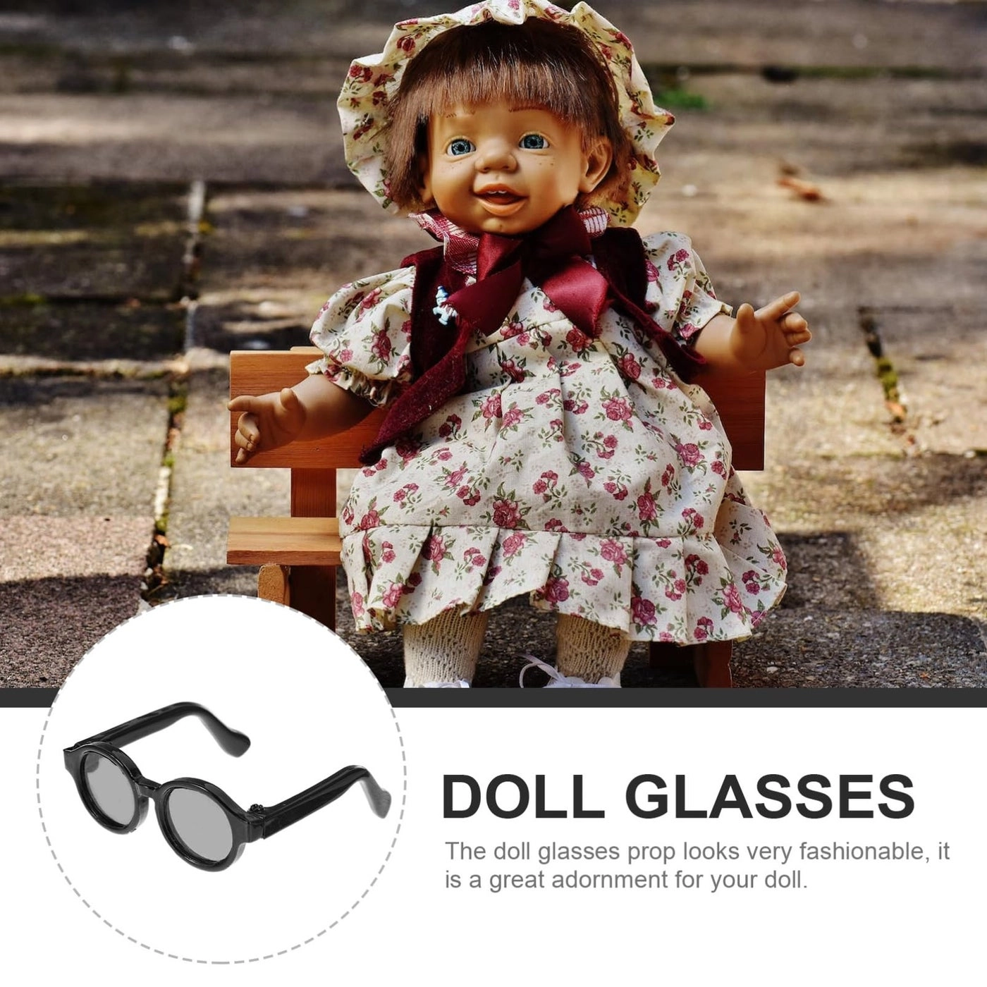 Doll Glasses - 1.85"L 1 2 pairs little_kid 4.70X4.50X1.70CM