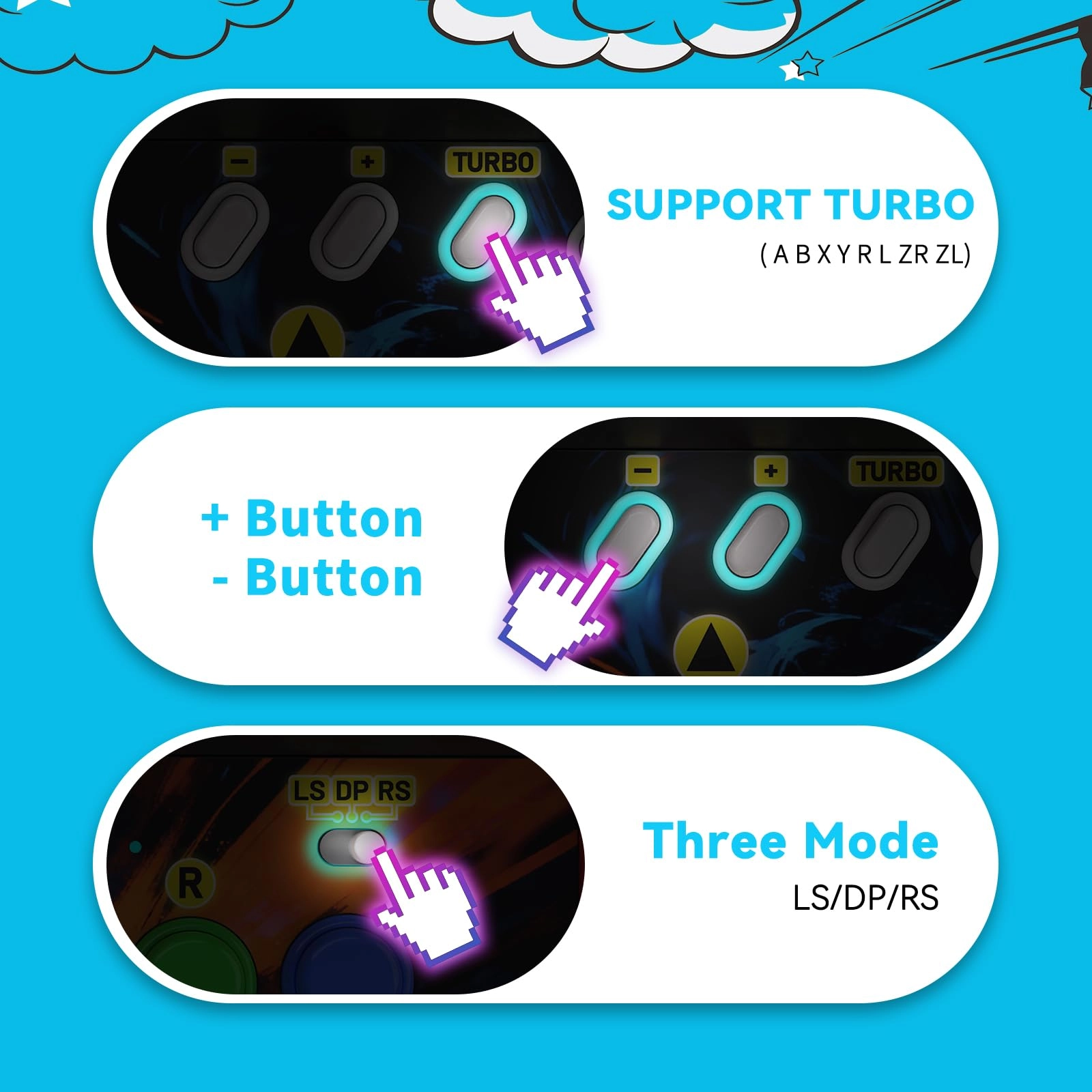 Retro Arcade Stick - Neon Switch 2/OLED/Switch