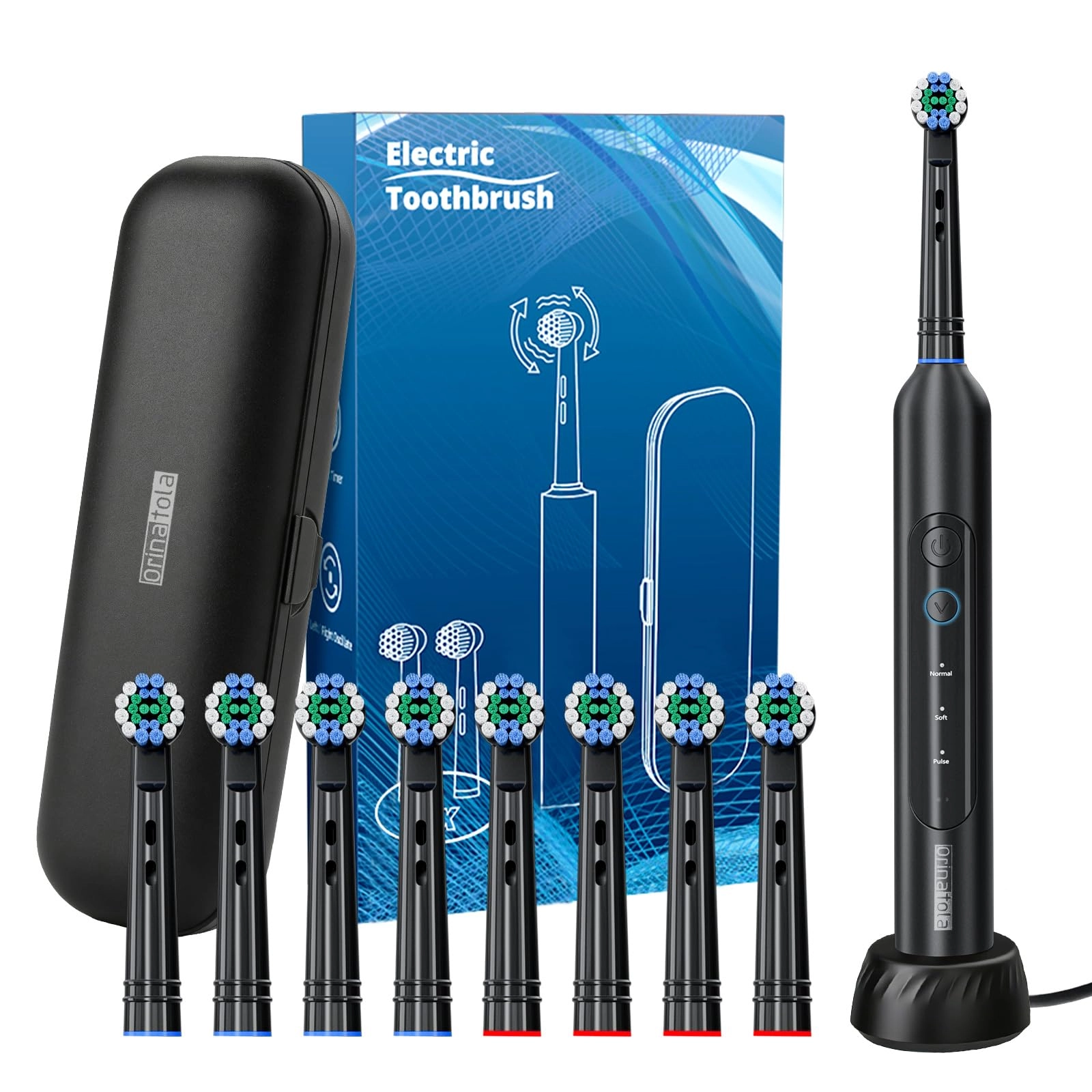 3862 - 8 Brush Heads 3 Modes White