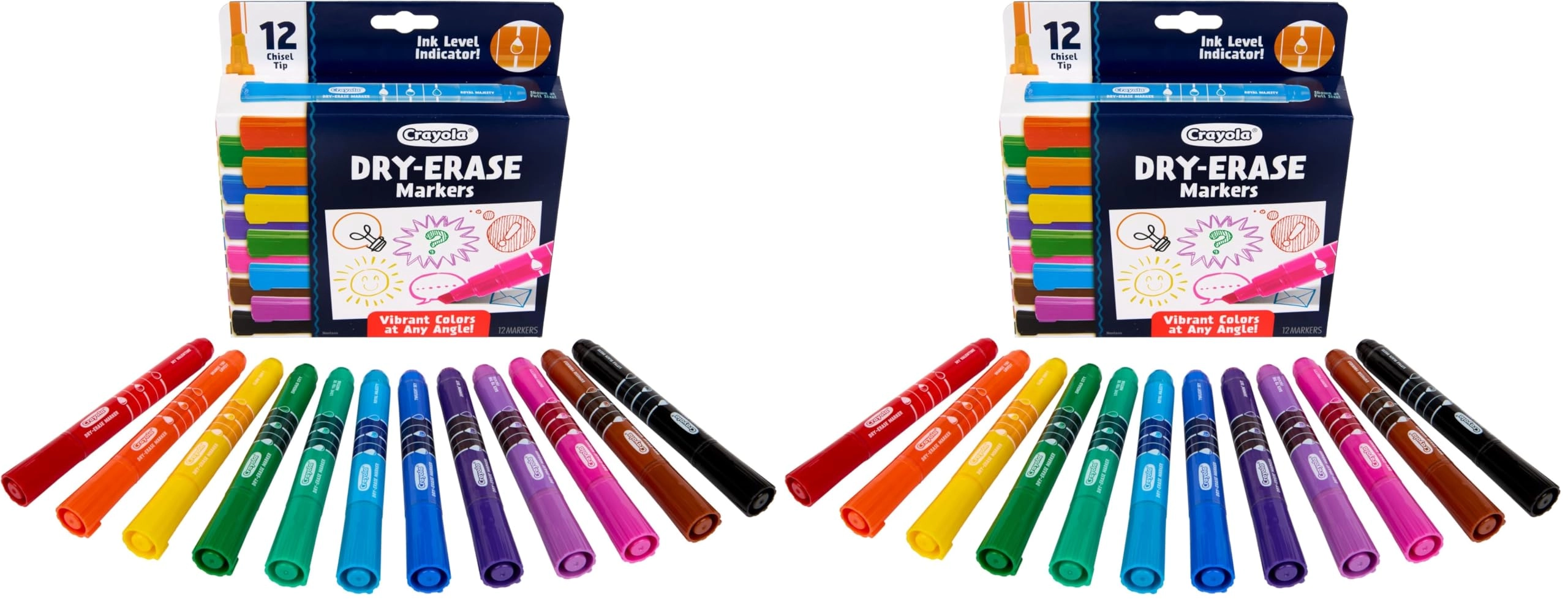 Take Note Dry Erase Markers - Multi-Colors Chisel Tip