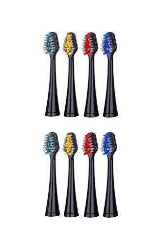 Replacement Brush Head - 8 Pack Black