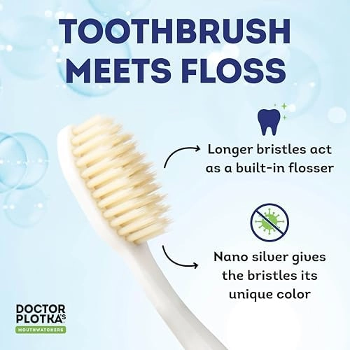 Dr Plotkas Extra Soft Flossing Toothbrush - Extra Soft 6-Piece Pack