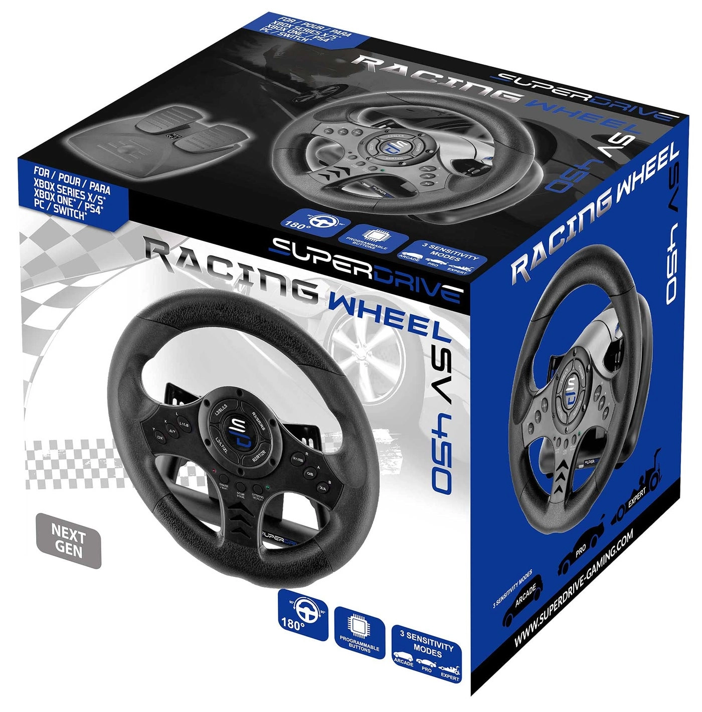 SV450 Superdrive Racing Wheel & Pedals - Xbox Serie X/S Switch PS4 Xbox One PC