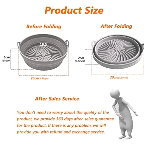 Air Fryer Silicone Pot - Silicone 2 Packs