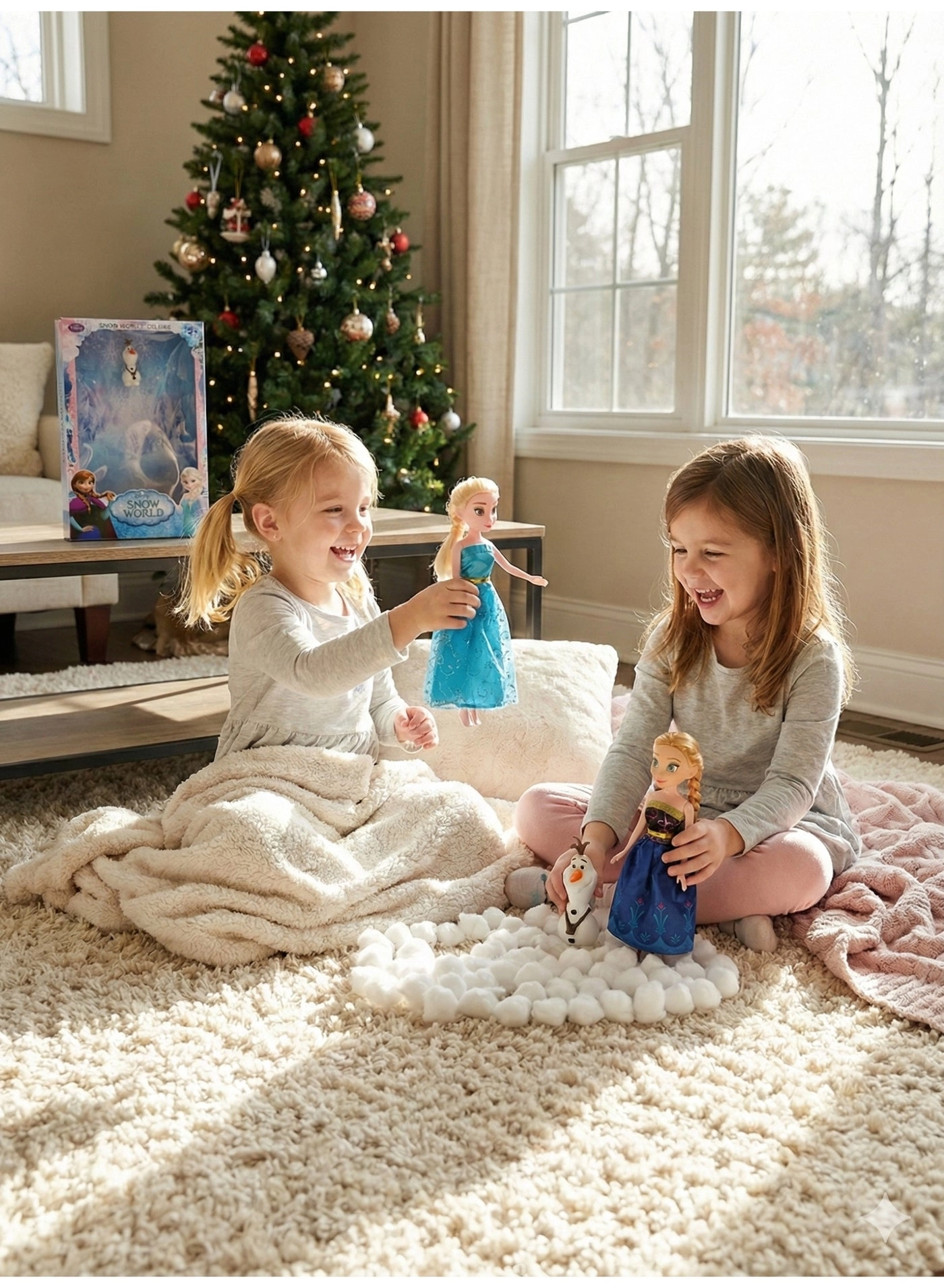 Elsa & Anna Doll Set - 11" Includes Olaf Figure Ages 3+