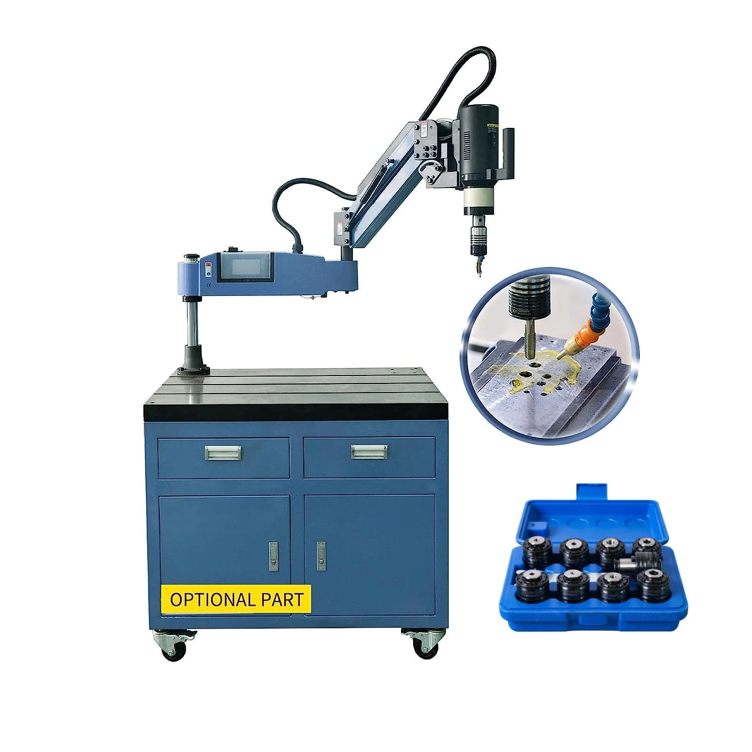 Electric Tapping Machine - M3-M16 360° Universal Flexible Tapping Arm 0-375/Rpm