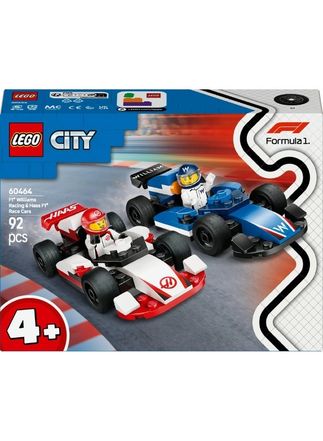LEGO City F1 Williams Racing & Haas F1 Race Cars - Vehicle