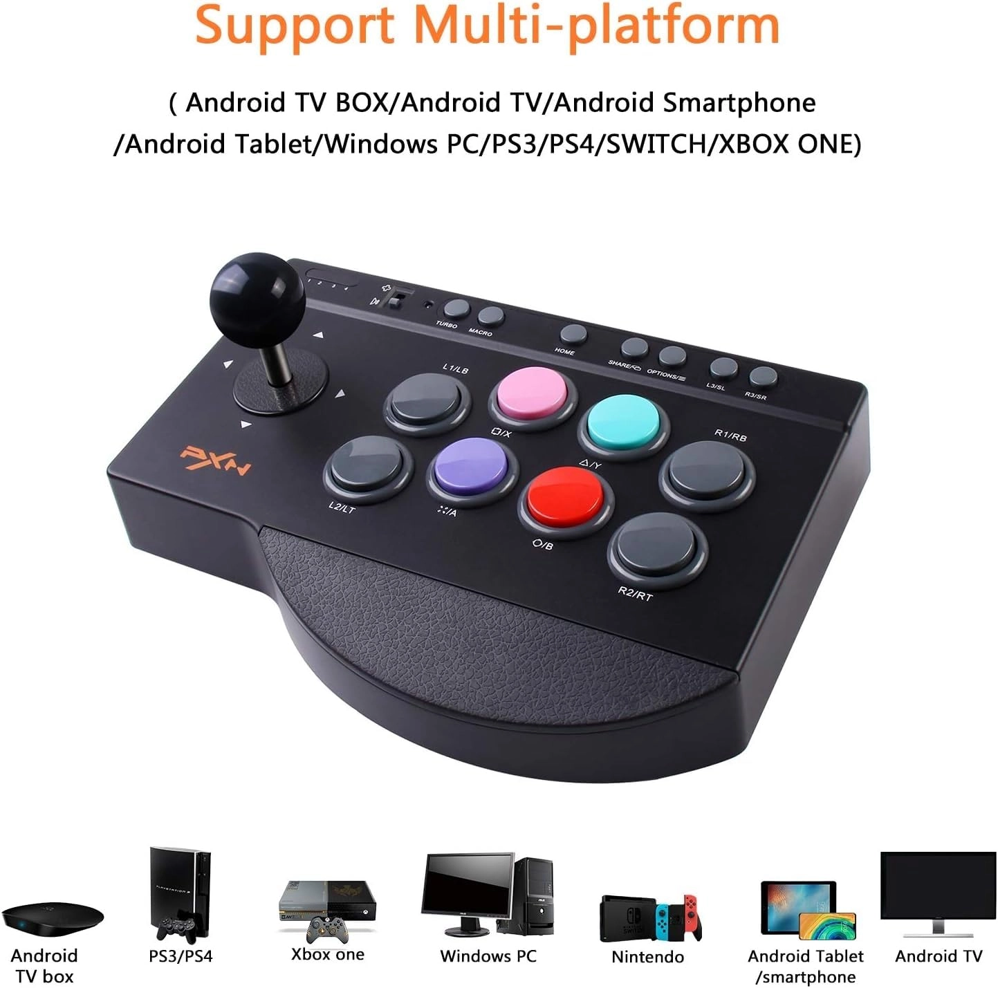 Arcade Joystick Game Controller - Black PC/PS3/PS4/X-ONE