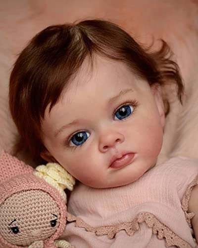 Reborn Baby Girl Doll - 24 inches 60 cm Blue Eyes