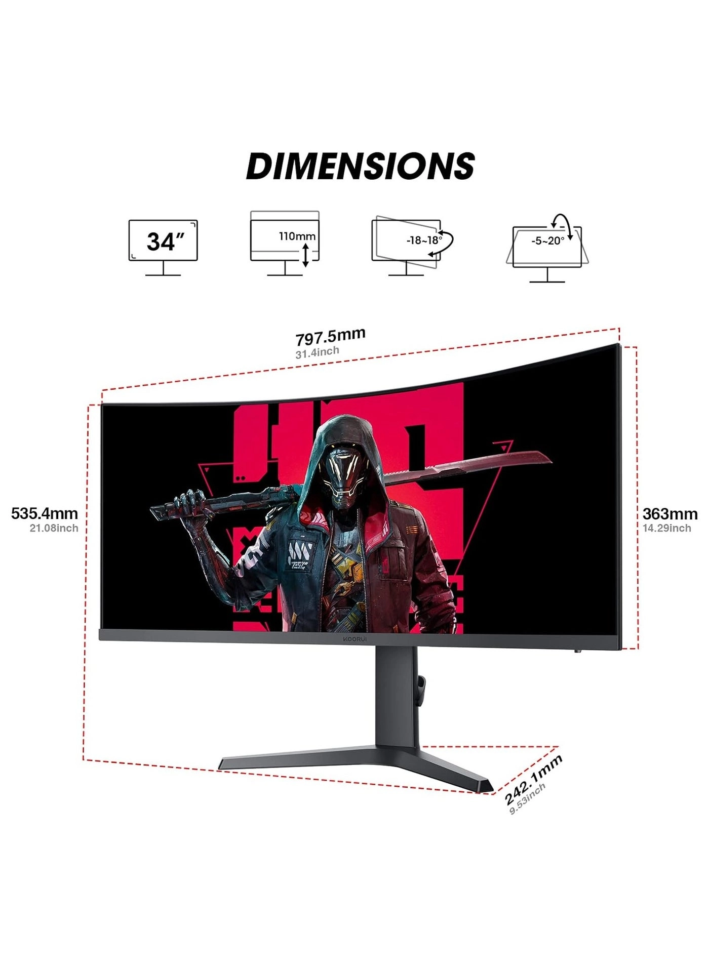 34E6UC - 3440 X 1440 34 inch