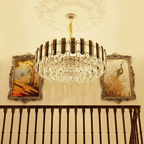 Round Crystal Chandelier - 6000K 4000K 3000K
