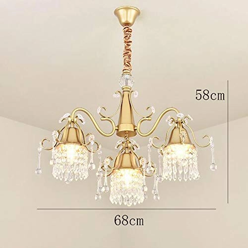During Princess Children's Room Bedroom Porch Corridor Chandelier - E14 3pc Golden