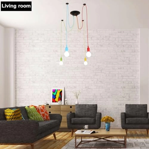 Spider Pendant Light - 4 Arms Colorful DIY Adjustable