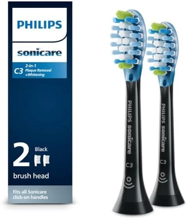 Philips Sonicare C3 Premium Plaque Control - 2 Brush Heads Black HX9042/95