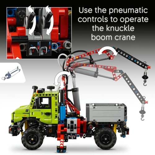 Technic Mercedes-Benz Unimog U 5023 (42242) - Crane Pneumatic Pump & Piston Engine