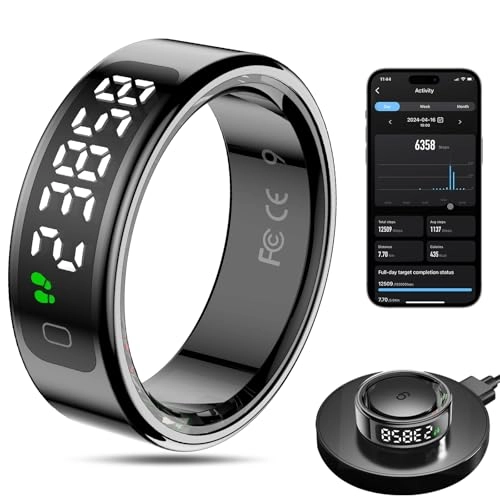 Smart Ring - LED Dispay Screen Heart Rate Sleep Tracker