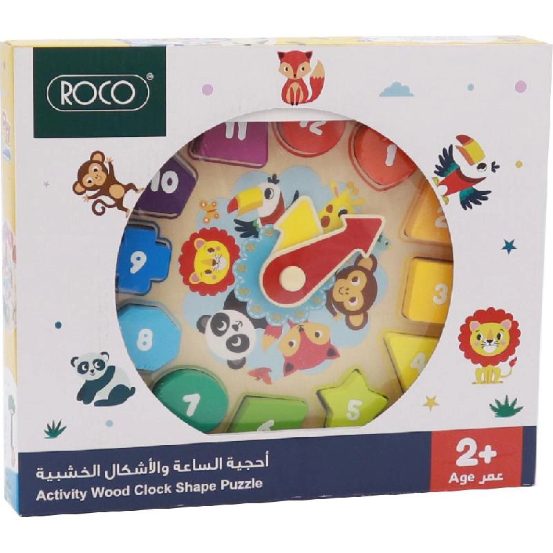 Roco Activity Wood Clock Puzzle - 3 Years and Above