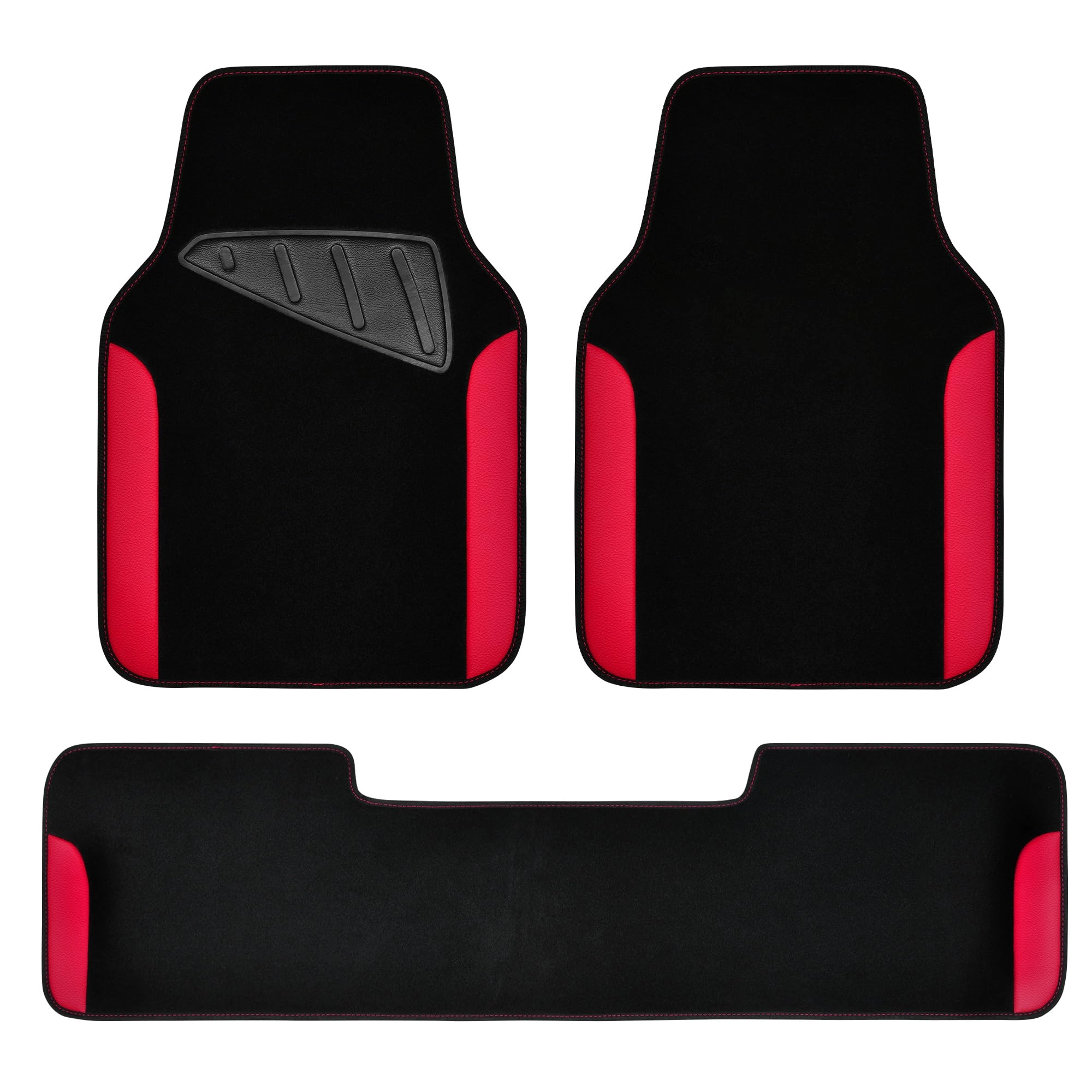 Jelly Waterproof Universal Fit Car Floor Mats - Pink Leather
