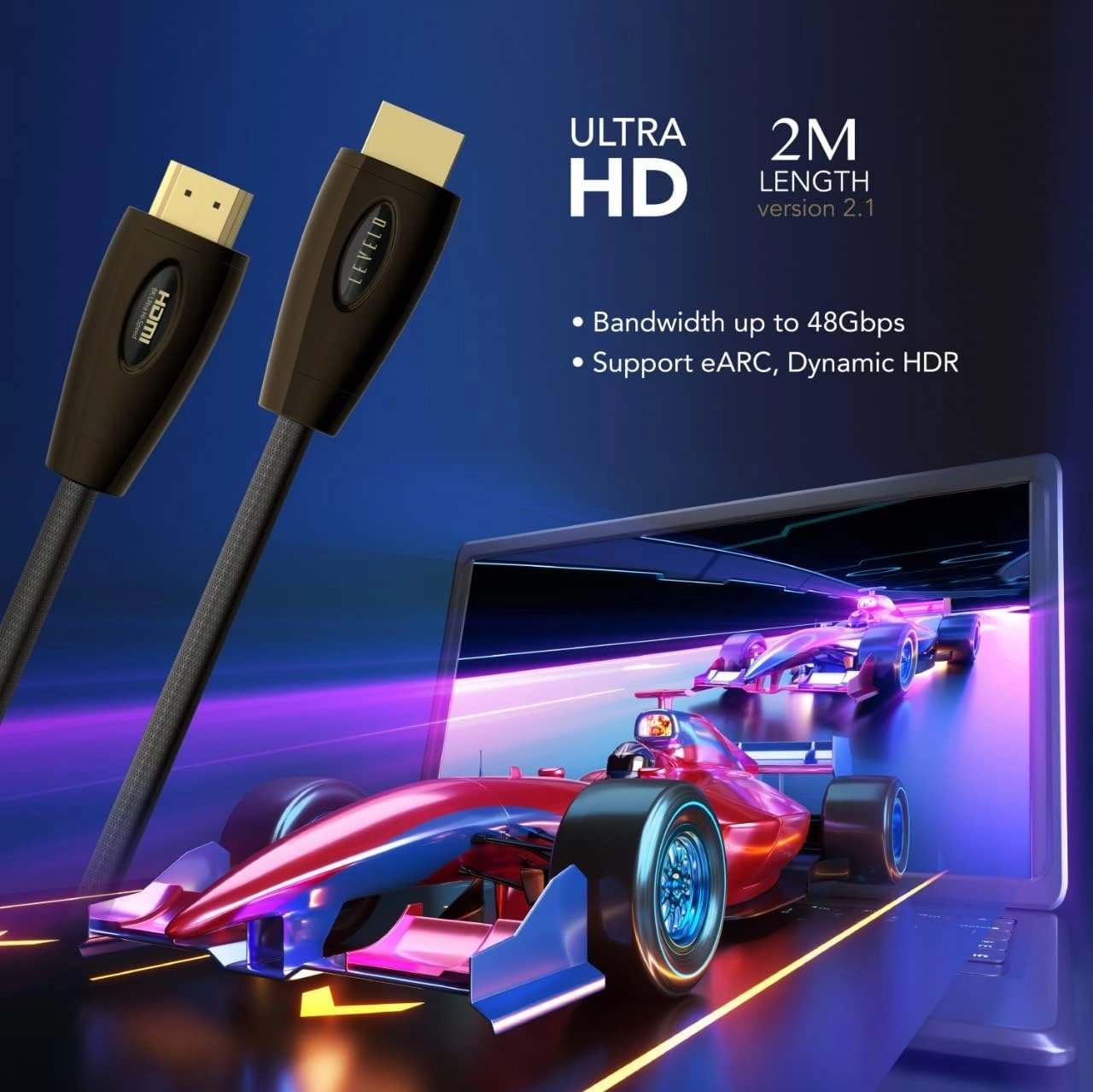8K HDMI Cable - 2m with Ethernet