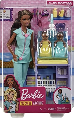 Careers Doll & Playset - Baby Doctor Brunette + Baby Doll - 2 + Furniture & Accessories - 11 piece(s) Ages 36+