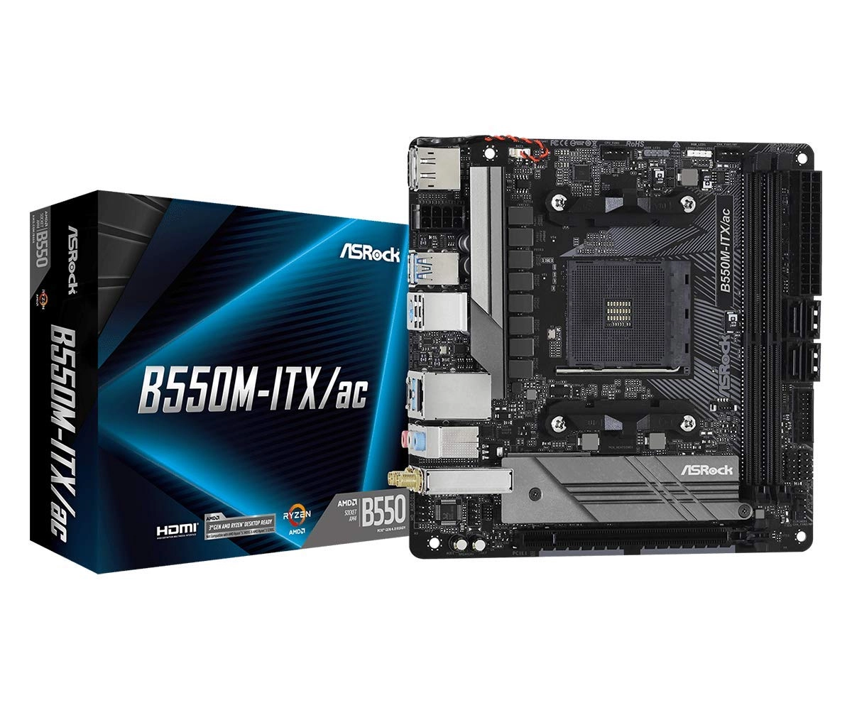 Asrock B550M-ITX/AC - AM4 DDR4 4733+ DisplayPort HDMI