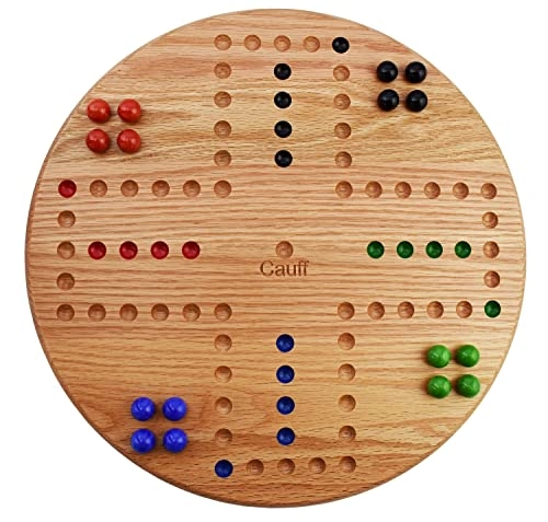 Marbles - Solid Oak Wood Hand Painted Holes