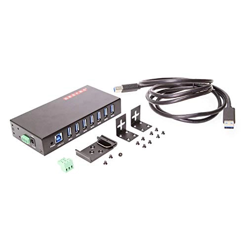 7 Port USB 3.0 Hub - Compatible with Windows 7/8/10/11, MacOS & Linux