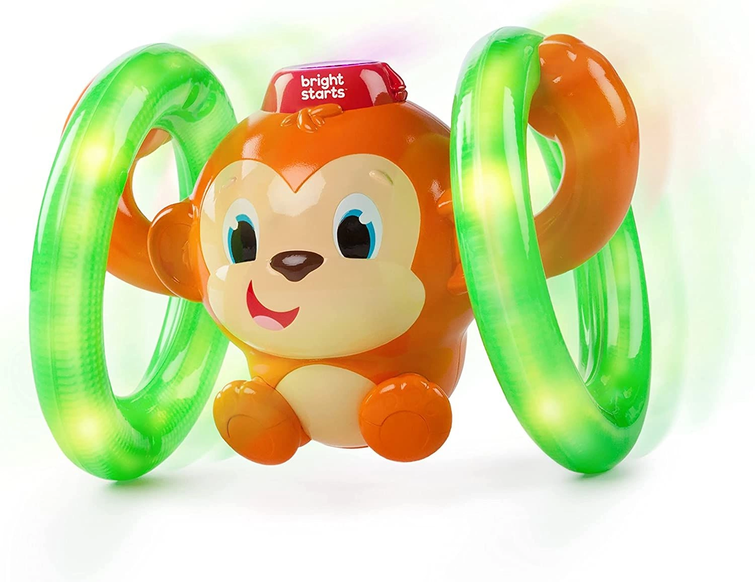 Bright Starts Lights, Lights Baby Roll & Glow Monkey - 6 months
