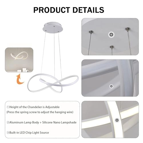 LED Pendant Light - 3000k-6000k Dimmable
