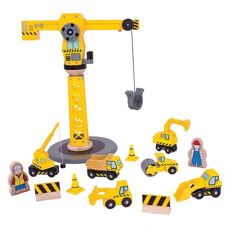 Bigjigs Toys Big Crane Construction Set