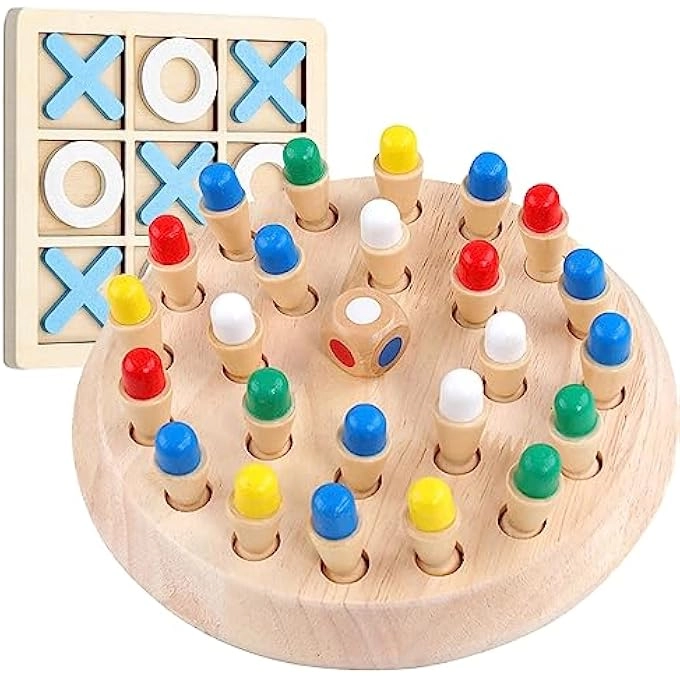 rayihni WOODEN MEMORY CHESS AND BOARD