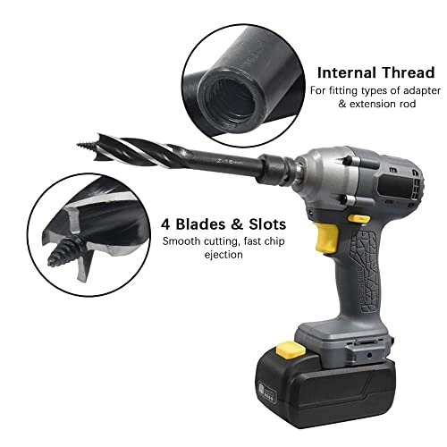 Auger Drill Bit Set - 3 Pcs High Carbon Steel 7/11"(16mm), 5/7"(18mm), 11/14"(20mm), 13/15"(22mm), 63/64"(25mm)