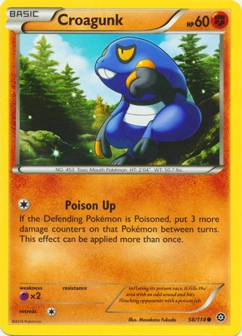 Pokemon USA, Inc. Croagunk 58/114 - XY Steam Siege