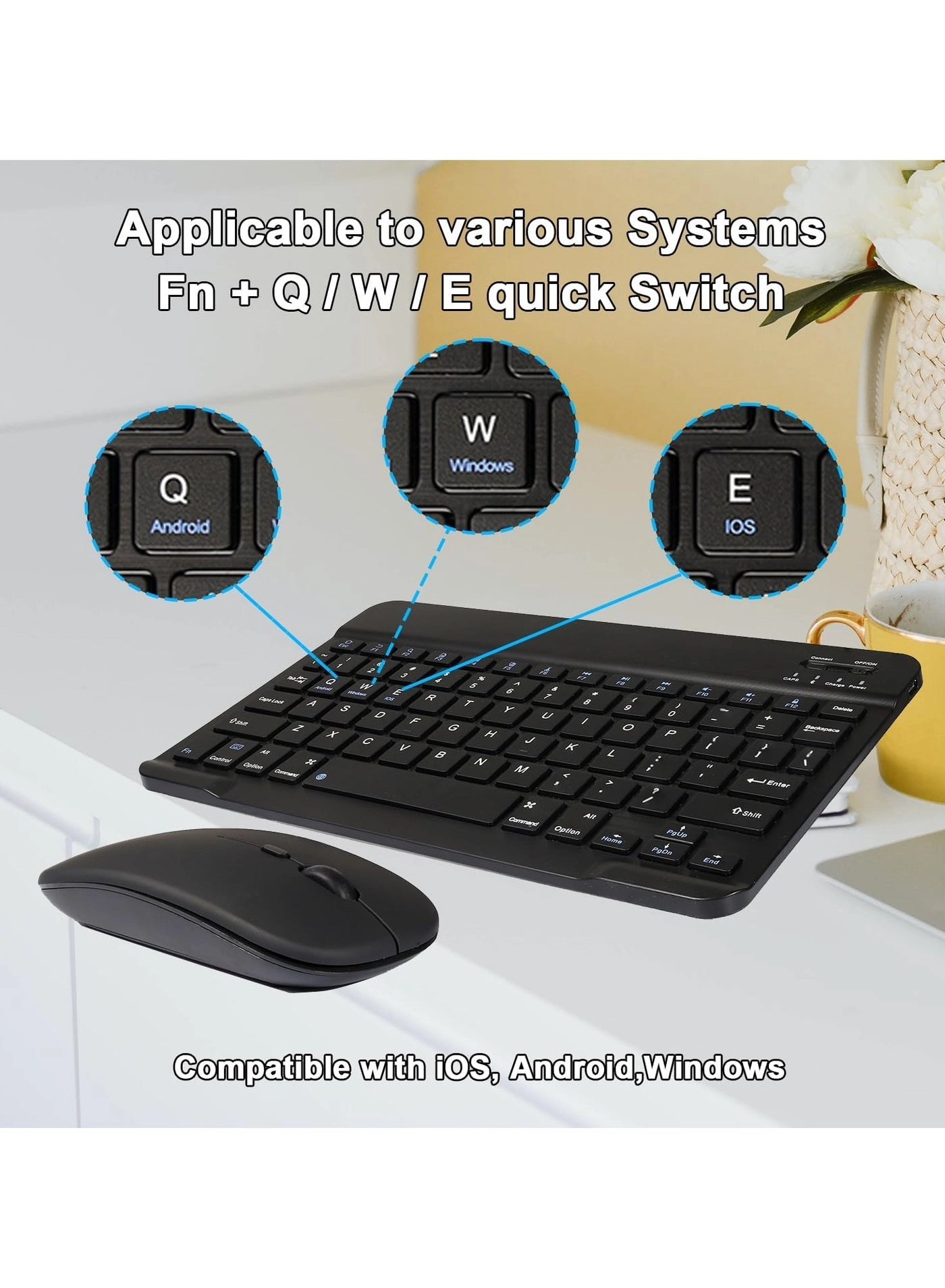 Universal Keyboard and Mouse Combo - EN/AR Wired/Wireless