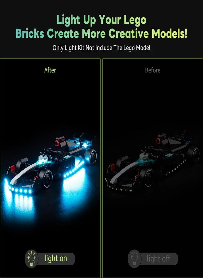 LED Light Kit - Compatible with Lego 77244 F1 W15 Car