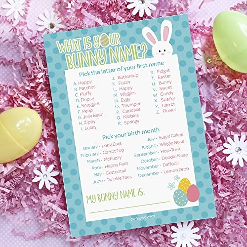 What's Your Bunny Name Game - Kid 25 Player Cards