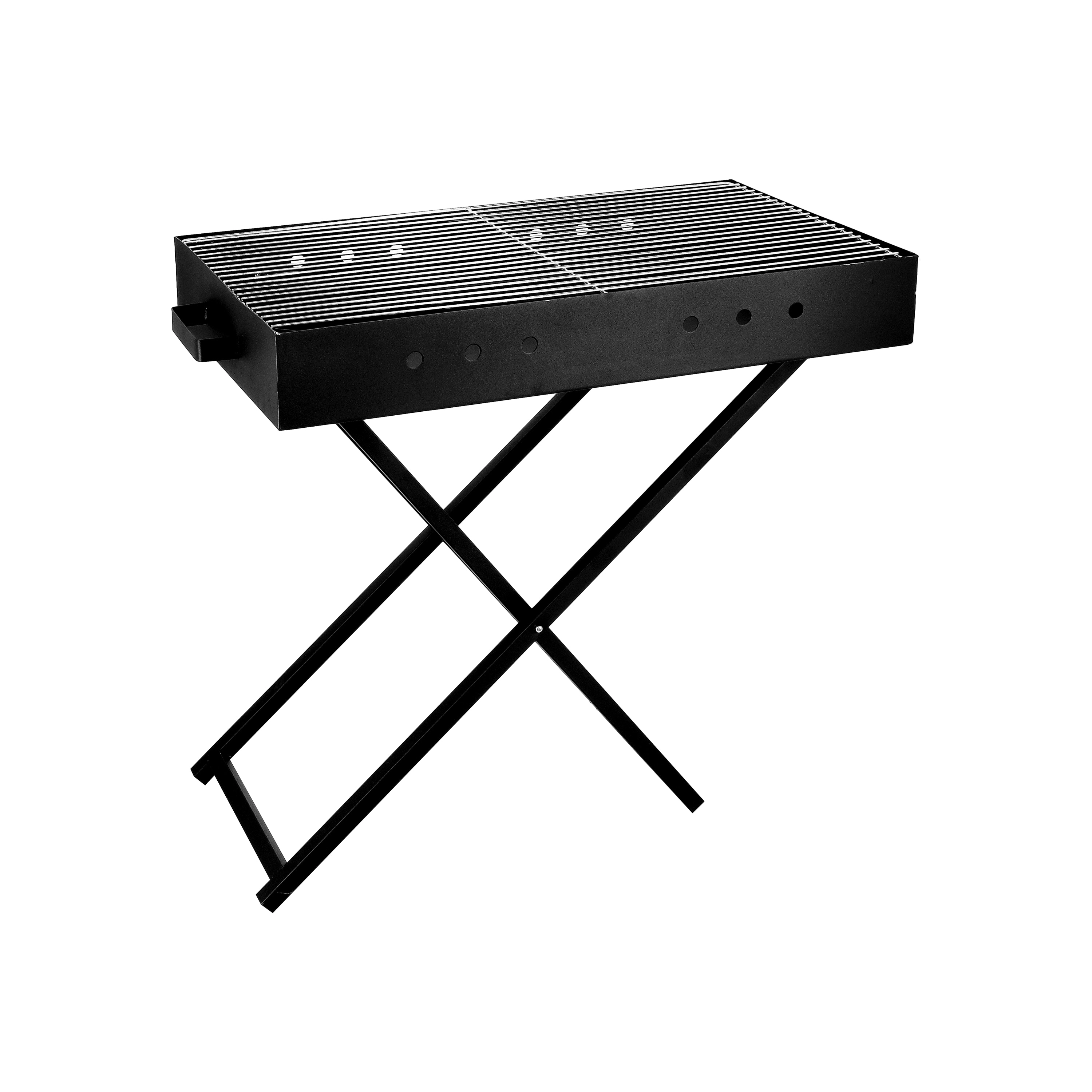 Royalford Foldable Barbeque Charcoal Grill - Black 48 x 31 x 39centimeter