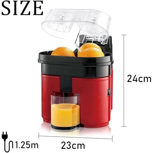Double Electric Citrus Juicer - Slow Masticating RED