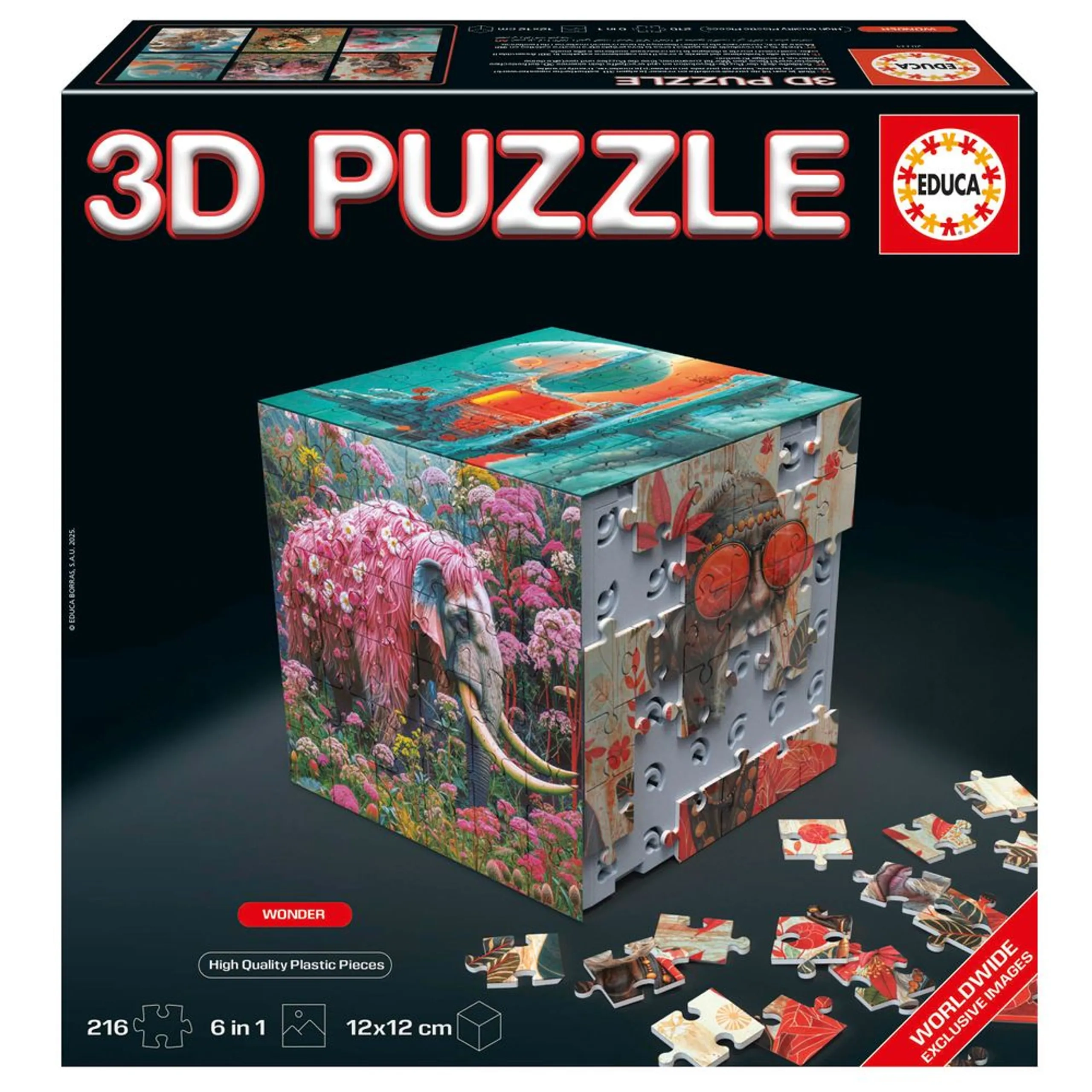 Educa Borras Wonder 6-in-1 3D Puzzle (RTT-20334) - 216 pcs
