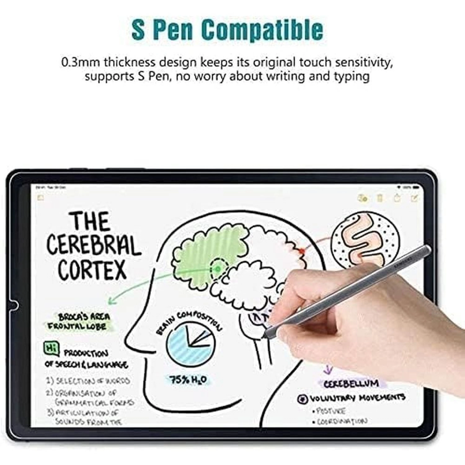 Full Coverage Tempered Glass for Galaxy Tab S6 Lite