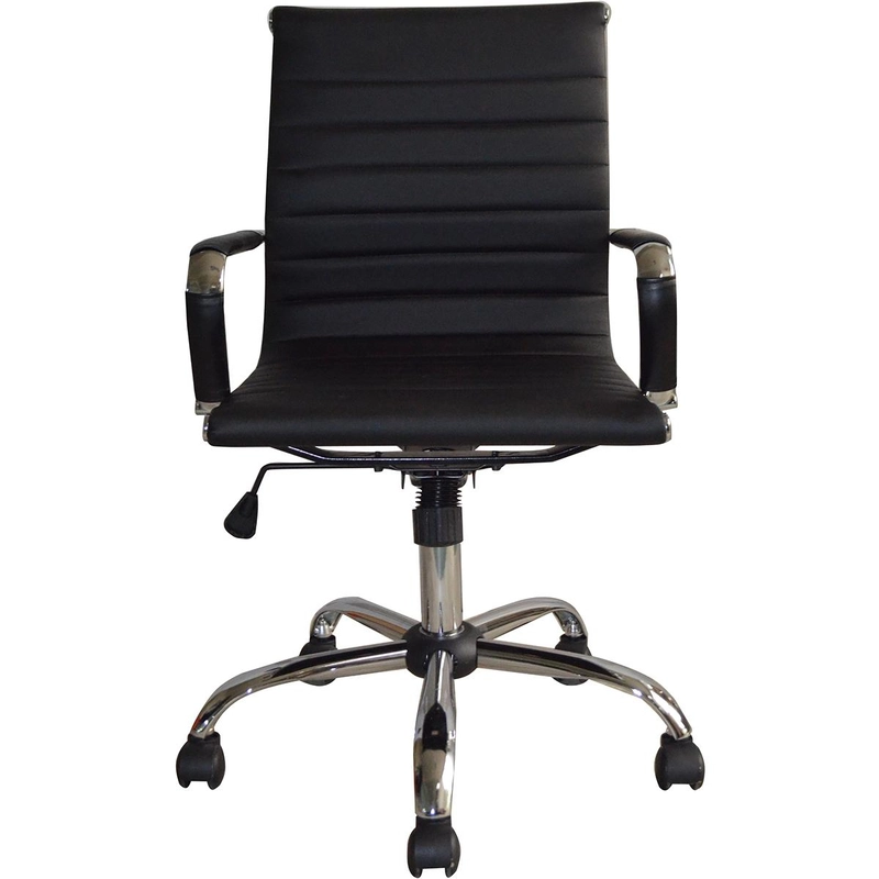 Executive Chair - Black PU Leather in Plastic Frame