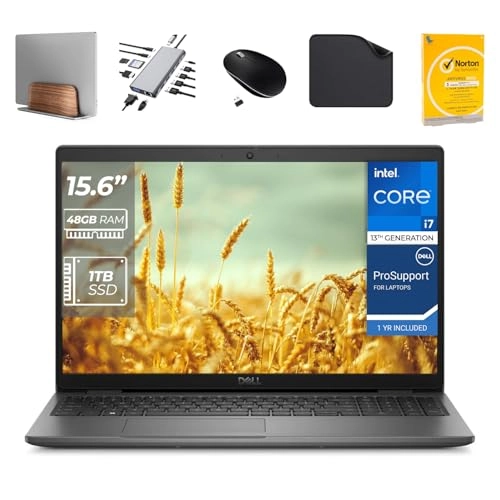Latitude 3550 - 15.6'' Core i7-1355U + 1st Wave Laptop Stand + 12 in 1 HUB + Wireless Mouse + Antivirus Software + Mouse Pad