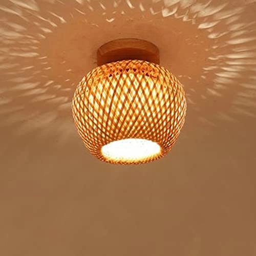 Bamboo Flush Ceiling Light