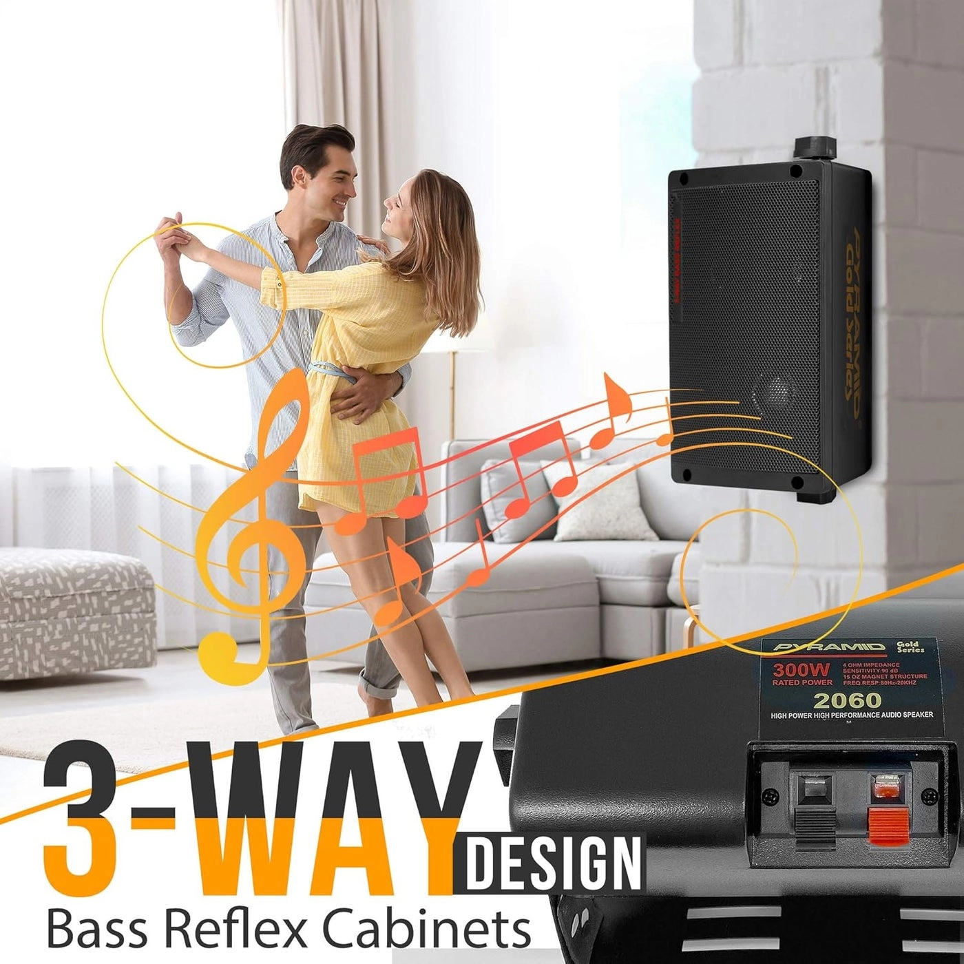 300 Watt 3Way Mini Box Speaker System - 125W