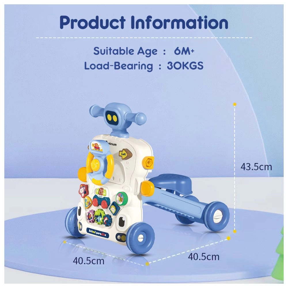 5-IN-1 Baby Walker - Musical Keyboard Blue